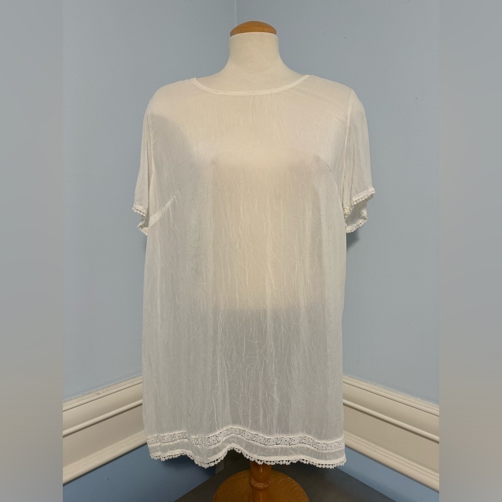 McGee - vintage 90’s sheer silk tunic top
